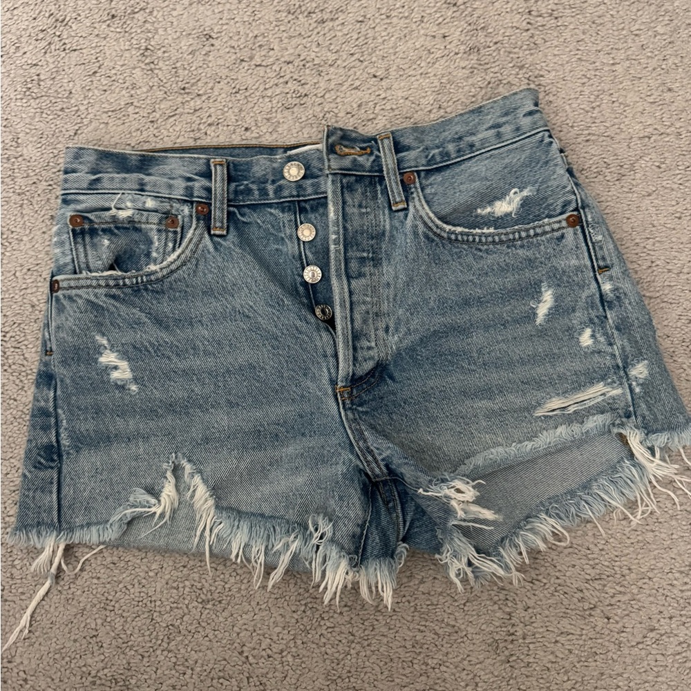 NWOT Agolde Parker Vintage Denim Shorts - Size 24 - Picture 4 of 7